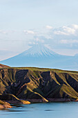 Lesser Ararat, 3925m, near Mount Ararat in Turkey photographed from Armenia, Caucasus, Central Asia, Asia