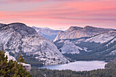 Tenaya Lake at sunset from Olmsted Point, Yosemite National Park, UNESCO World Heritage Site, California, United States of America, North America