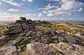 Granite outcrops at Belstone Tor in Dartmoor National Park, Devon, England, United Kingdom, Europe