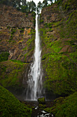 Upper Multnomah Falls, a 542-foot waterfall located in the Columbia River Gorge in Oregon.
