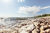 Gravel at the Mediterranean coast, Peroj, Istria, Croatia