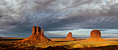 The Mittens and Merrick Butte, Monument Valley Navajo Tribal Park, Utah, United States of America, North America