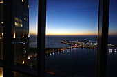 Nacht, Blick aus der 40. Etage, Abu Dhabi, Vereinigte Arabische Emirate, VAE