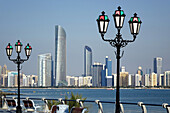 Laternen, Skyline, Abu Dhabi, Vereinigte Arabische Emirate, VAE