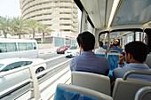 Blick aus der Straßenbahn, Tram, Dubai Marina, Dubai, Vereinigte Arabische Emirate, VAE