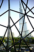 Verkehr, Burj Khalifa, Downtown, Dubai, Verinigte Arabische Emirate, VAE