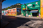 Colourful buildings in Barrio Bellavista Bellavista Neighborhood, Santiago, Santiago Province, Chile, South America