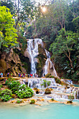 Kuang Si waterfalls, Luang Prabang, Laos, Indochina, Southeast Asia, Asia