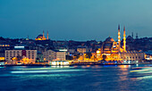 Skyline and Suleymaniye Mosque, Bosphorus, Istanbul, Turkey, Europe