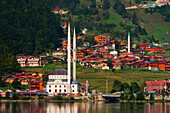 Lakeside mosque, Uzungol alpine resort, Black Sea Coast area, Trabzon Province, Anatolia, Turkey, Asia Minor, Eurasia
