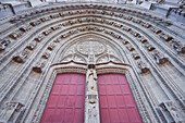 The entrance to Cathedral of Saint Paul and Saint Peter Cathedrale Saint-Pierre-et-Saint-Paul de Nantes, Nantes, Loire-Atlantique, France, Europe