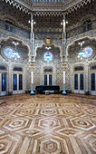 Ornate tiles in historical room, Porto, Porto, Portugal