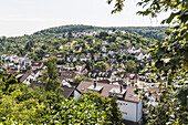 Blick auf Häuser am Bopser in Stuttgart, Baden-Württemberg, Süddeutschland, Deutschland