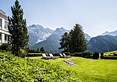 hotel Paradies, village of Ftan, community Scoul, Unterengadin, Grisons, Switzerland