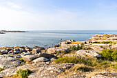 Rocky shore, Summer, Baltic sea, Bornholm, Svaneke, Denmark, Europe