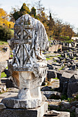 A statue at a ruined site, Philippi, Greece