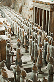Xian´s Terracota Warriors, a collection of terracotta sculptures depicting the armies of Qin Shi Huang, the first Emperor of China. It is a form of funerary art buried with the emperor in 210–209 BCE and whose purpose was to protect the emperor in his aft