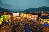 Film festival, Piazza Grande, Locarno, Ticino, Switzerland