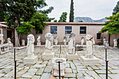Headless statues at an archaeological museum, Corinth, Greece