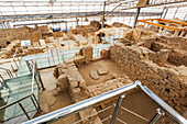 Ancient stone artifacts in a museum, Ephesus, Izmir, Turkey