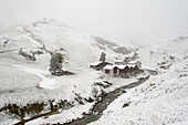 Julier Pass, winter, snow, Graubuenden, Switzerland