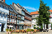Half-timbered houses, Goslar, UNESCO World Heritage Site, Harz, Lower Saxony, Germany, Europe