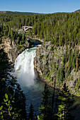 Upper Falls, Yellowstone National Park, UNESCO World Heritage Site, Wyoming, United States of America, North America