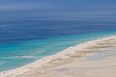 Aerial view of Fuerteventura's famous Sotavento beach.
