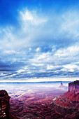Scenic view of storm clouds over the Canyonlands National Park.