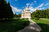 Gravel path to Curtea de Arges monastery, Romania