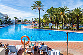 pool at the hotel club marmara marbella, estepona, costa del sol, the sunny coast, andalusia, spain