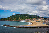 zurriola beach, san sebastian, donostia, basque country, spain