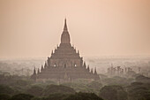 Sunrise at Sulamani Buddhist Temple, Bagan Pagan Ancient City, Myanmar Burma, Asia