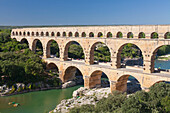 Pont du Gard, Roman aqueduct, UNESCO World Heritage Site, River Gard, Languedoc-Roussillon, France, Europe