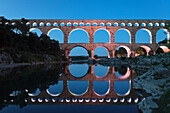 Pont du Gard, Roman aqueduct, UNESCO World Heritage Site, River Gard, Languedoc-Roussillon, France, Europe