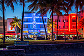 Art deco district, Ocean Drive, South Beach, Miami Beach, Miami, Florida, United States of America, North America