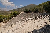 Ancient theatre of Epidaurus Epidavros, Argolis, Peloponnese, Greece, Europe