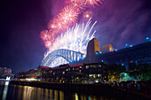 Sydney Harbour Bridge & New Years Eve Fireworks, Sydney, New South Wales, Australia, Oceania