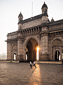 Sunrise behind The Gateway to India, Mumbai Bombay, India, South Asia