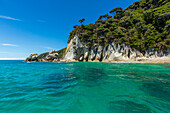 Cliff over ocean in remote beach