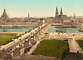 Altstadt, seen from the Ministry of War, Dresden, Germany