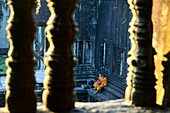 im Angkor Wat Tempel, Archäologischer Park Angkor bei Siem Reap, Kambodscha, Asien
