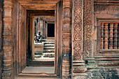 Banteay Srei Tempel, Archäologischer Park Angkor bei Siem Reap, Kambodscha, Asien