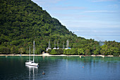 Segelboot im Hafen von Port Vila, Vanuatu