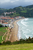 Beach of Zarautz, Basque country (Spain).