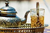 mint tea, Dades Valley, near Boumalne-du-Dades, Sahara Desert, Morocco