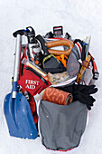 Winter backcountry backpack contents