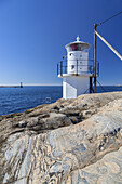 Lighthouse Höno Klava on the Island Hönö, Archipelago Göteborg, Bohuslän, Västergötland, Götaland, South Sweden, Sweden, Scandinavia, Northern Europe, Europe