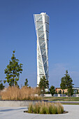 Tower Turning Torso in the district Västra Hamnen, Malmö, Skane, South Sweden, Sweden, Scandinavia, Northern Europe