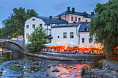 Restaurant Tzaziki by the river Fyrisan in the orl town of Uppsala, Uppland, South Sweden, Sweden, Scandinavia, Northern Europe, Europe